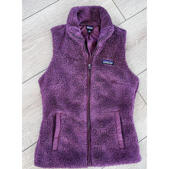 Patagonia Los Gatos Fleece Teddy Vest Purple Plum Women's XS - Picture 1 of 7